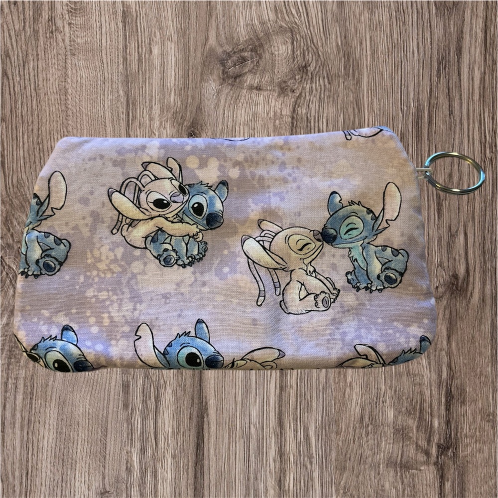 Stitch Patterned Purple Coin Purse - Picture 3 of 7
